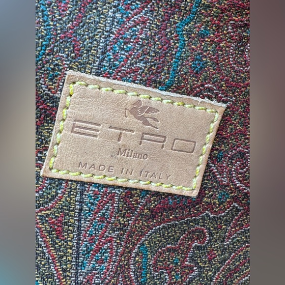ETRO -Authentic-Paisley Coated Canvas Bandolier Duffle w/ Lock/Key/Strap 60 - Picture 8 of 16